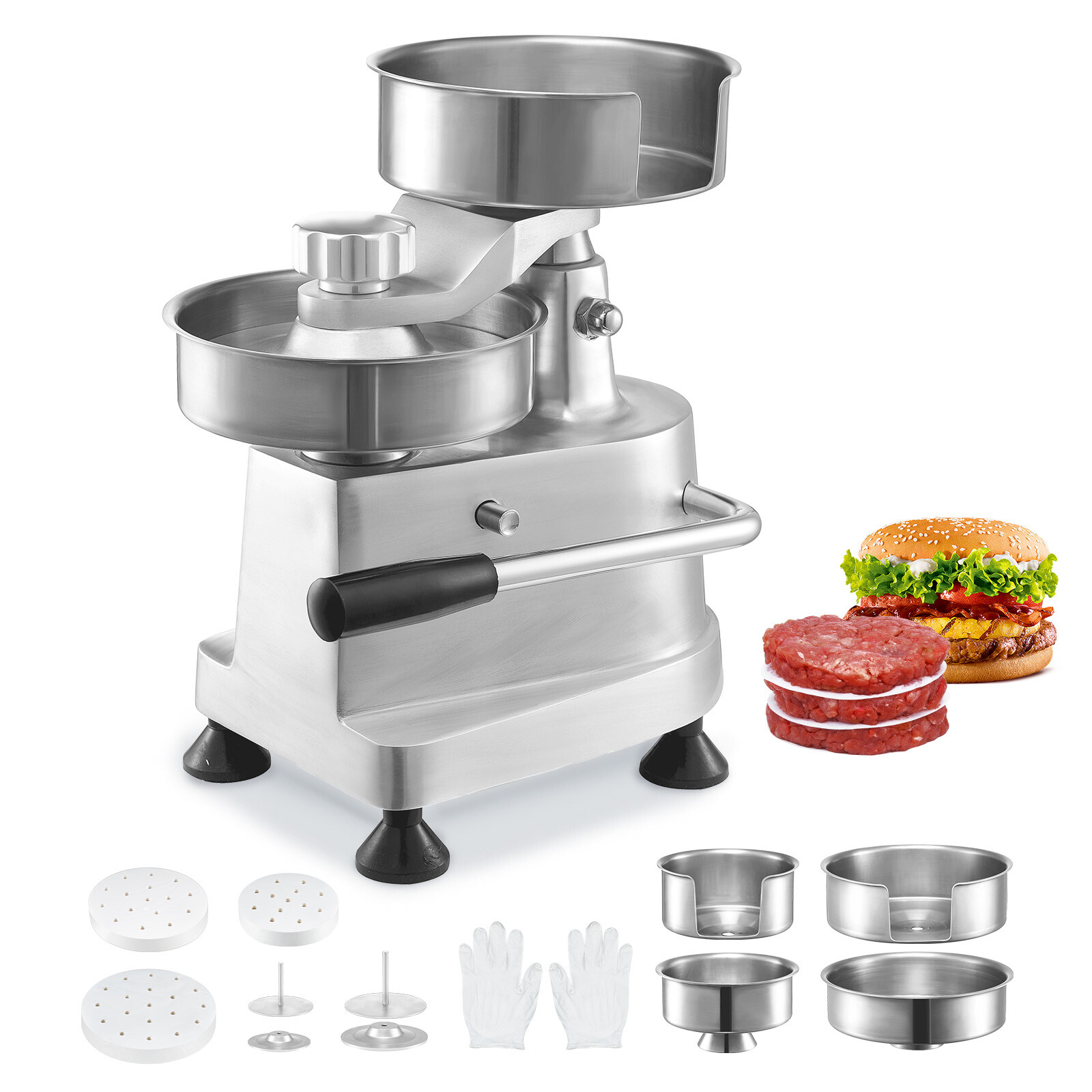 VEVOR 4"/5"/6" Commercial Burger Patty Maker Hamburger Press Forming Machine gallery