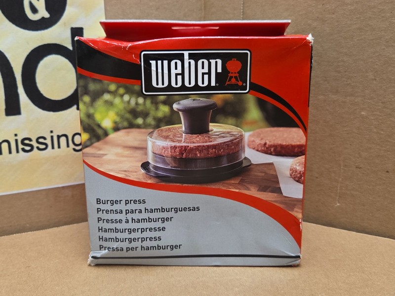 Weber 6483 Original Burger Press 1/4 1/2 lb Patties BBQ Grill Tool Sealed gallery
