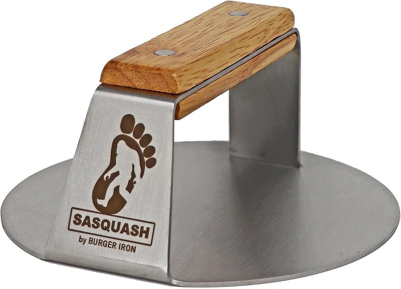 The Sasquash 'Indestructo' Burger Smasher - Professional Grade Wide Flat Hand... gallery