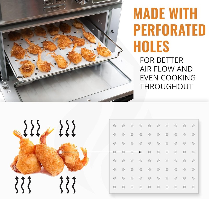 Parchment Paper Sheets for Toaster Oven Air Fryer 10 x 12 Compatible 10 x 12 gallery