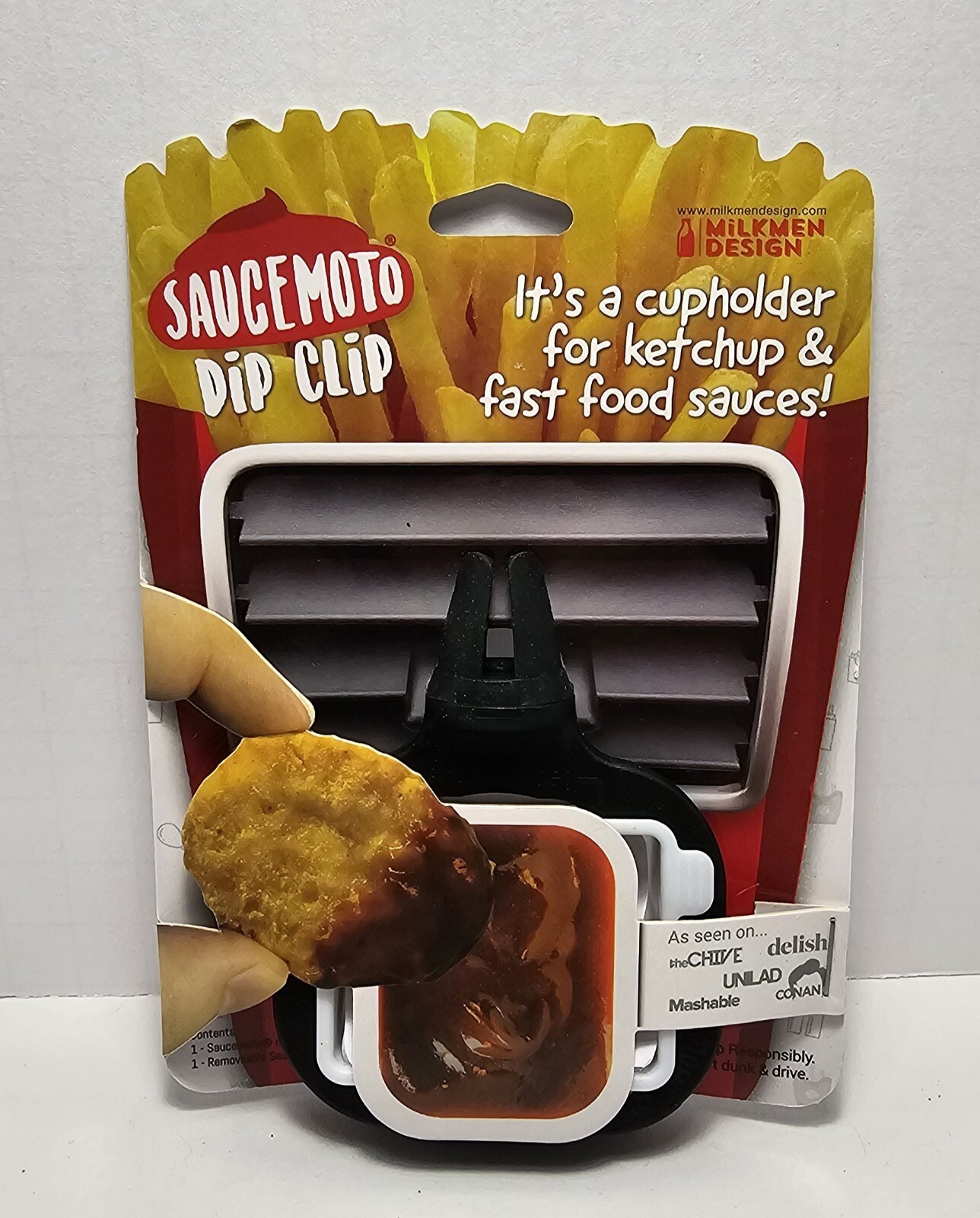 Saucemoto Dip Clip | An in-car vent sauce holder for dipping sauces gallery
