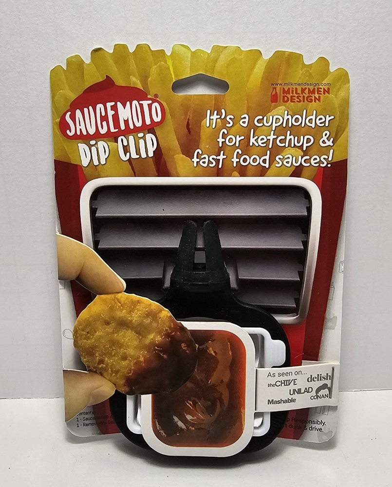 Saucemoto Dip Clip | An in-car vent sauce holder for dipping sauces