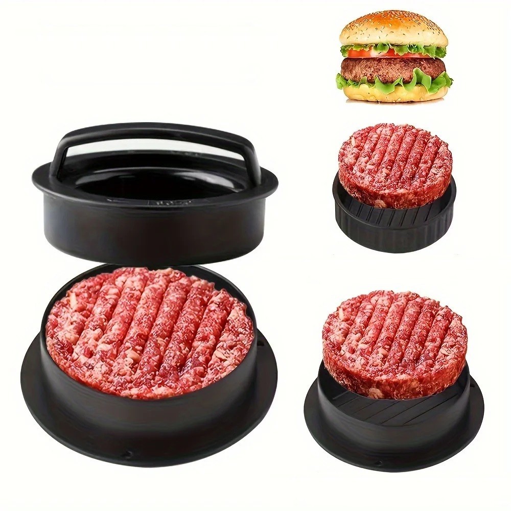 3 IN 1 Non Stick Stuffed Burger Press Hamburger Patty Molds Maker Sliders BBQ US gallery