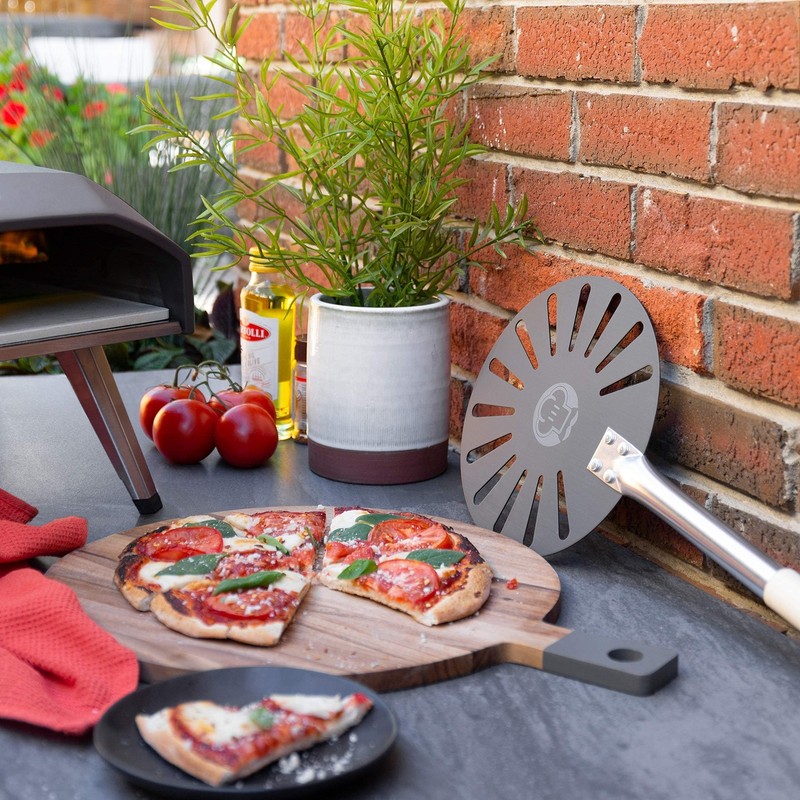 Chef Pomodoro Aluminum Turning Pizza Peel with Detachable Wood Handle for Eas... gallery