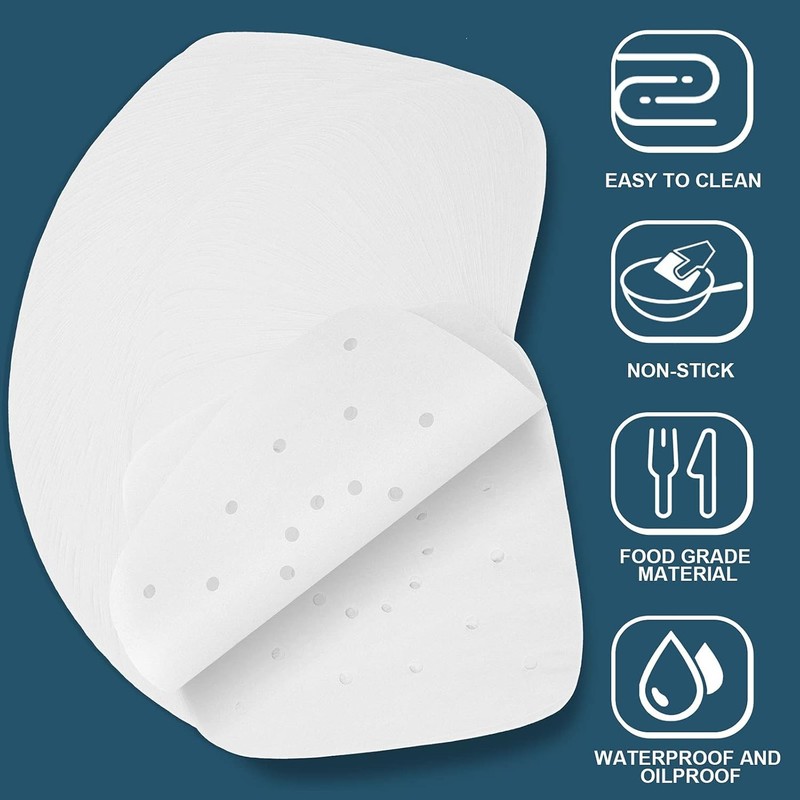 200pcs Air Fryer Parchment Paper Disposable Liner 8.5in x 8.5in, White gallery