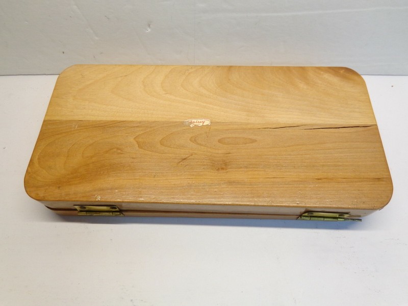 Vintage Wooden DOUBLE Hamburger Press - Roosters - Mid Century "Chrissy" Japan gallery