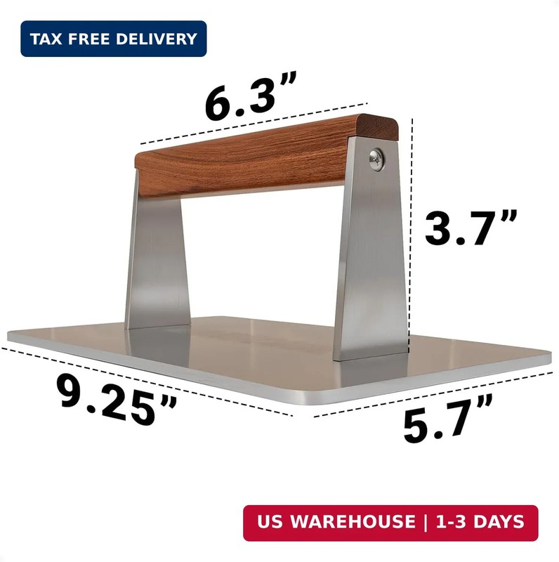 Stainless Steel Bacon Press - 3.2 LB Heavy Cooking Weight, Ideal for Flat Top Gr gallery