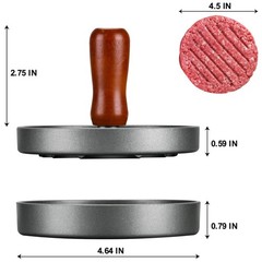Hamburger Patty Press Mold + 100 Non-Stick Papers