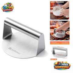 Effortless 5.5-Inch Burger Press: Durable Stainless Steel, Dishwasher Safe