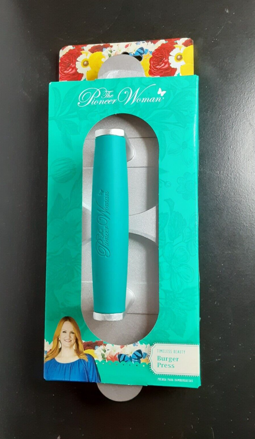 Pioneer Woman Double Burger Press Timeless Beauty Aluminum Teal Green gallery