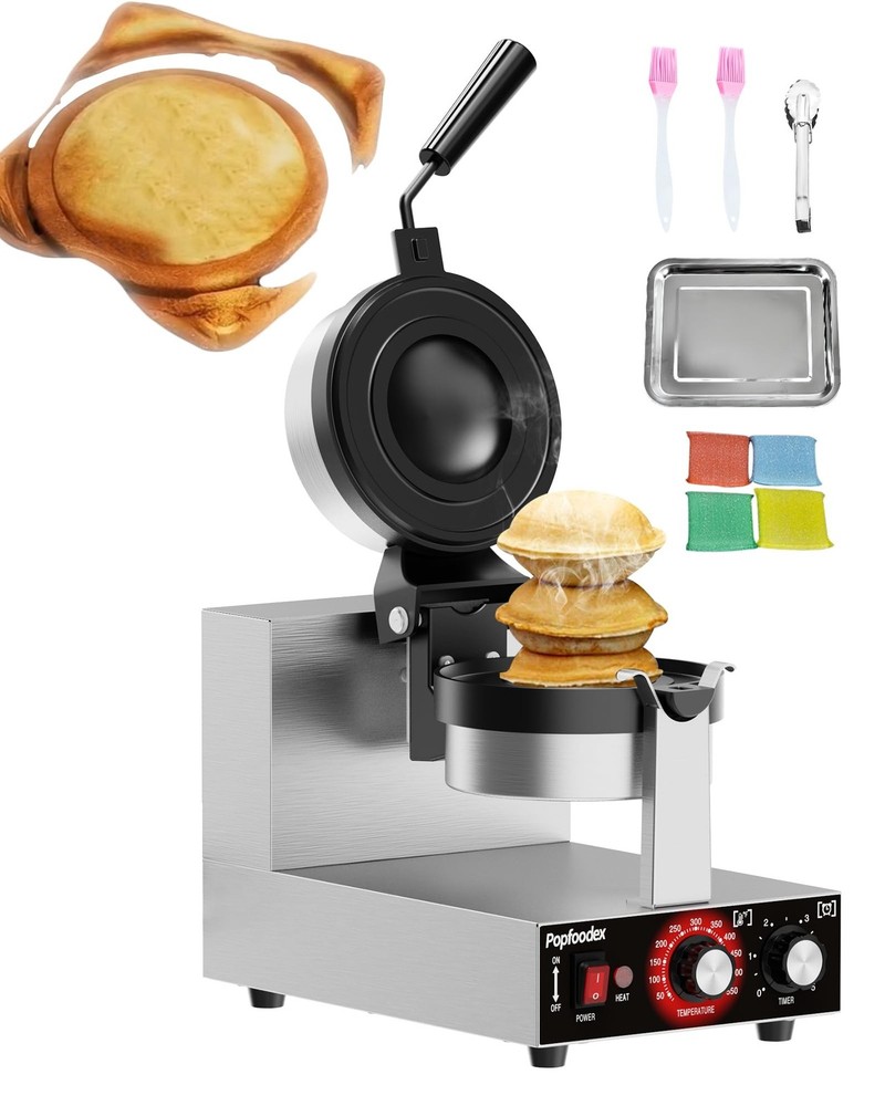 Ufo Burger Maker Machine, 110V Electric Ufo Sandwich Maker w/Adjustable Tempe...