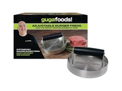 Guga Foods- Adjustable Burger Press, Stainless Steel