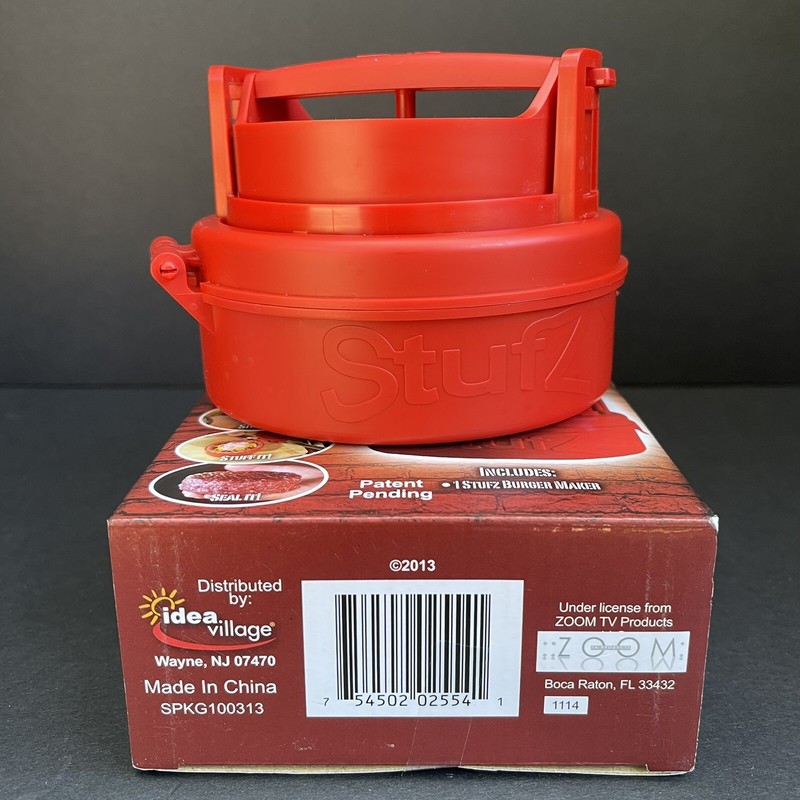 Stufz Stuffed Burger Press - Hamburger Patty Maker - As Seen On TV - Open Box gallery