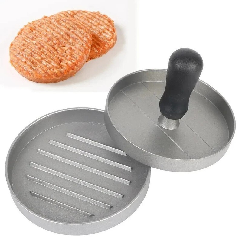 Burger Press Patty Maker Non Stick Aluminum Hamburger Mold BBQ Kitchen Tool gallery