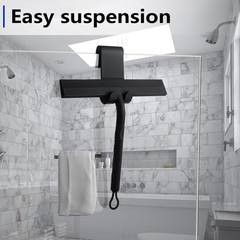 Shower Squeegee for Glass Doors and Bathroom, Stainless Steel with Silicone B…