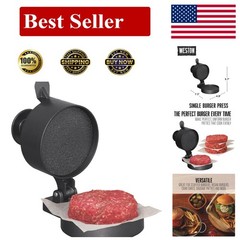 Effortless Non-Stick Burger Press with Precision Thickness Control – 4.5″