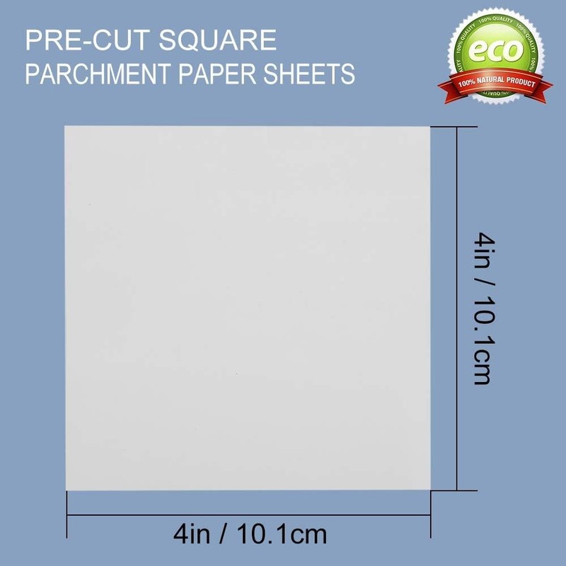 Parchment Paper Squares, 4x4 Inch, Set of 300, Small Hamburger 4 inch, White gallery