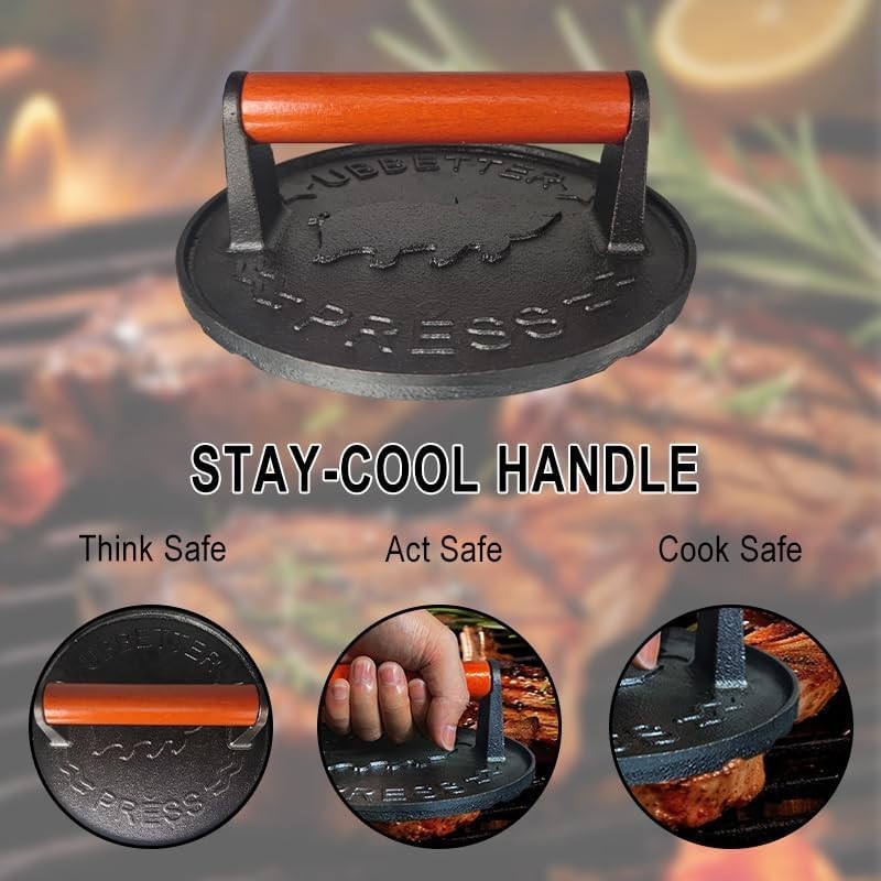 7 Inch Burger Smasher,Patty Smasher,Hamburger Smasher Press,Griddle Press, Bacon gallery