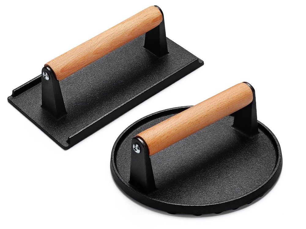 Burger Press, Smash Burger Press for Blackstone Griddle, Heavy Duty Cast Iron...