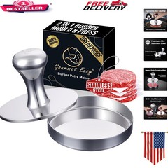 304 Stainless Steel Hamburger Press & Patty-Making Tool – Ergonomic Grip