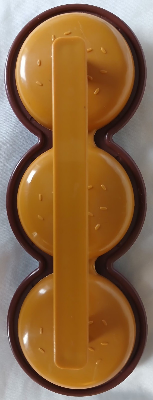 Vintage Charcoal Companion ~ mini slider burger press ~ plastic ~ 2008 ~ makes 3 gallery