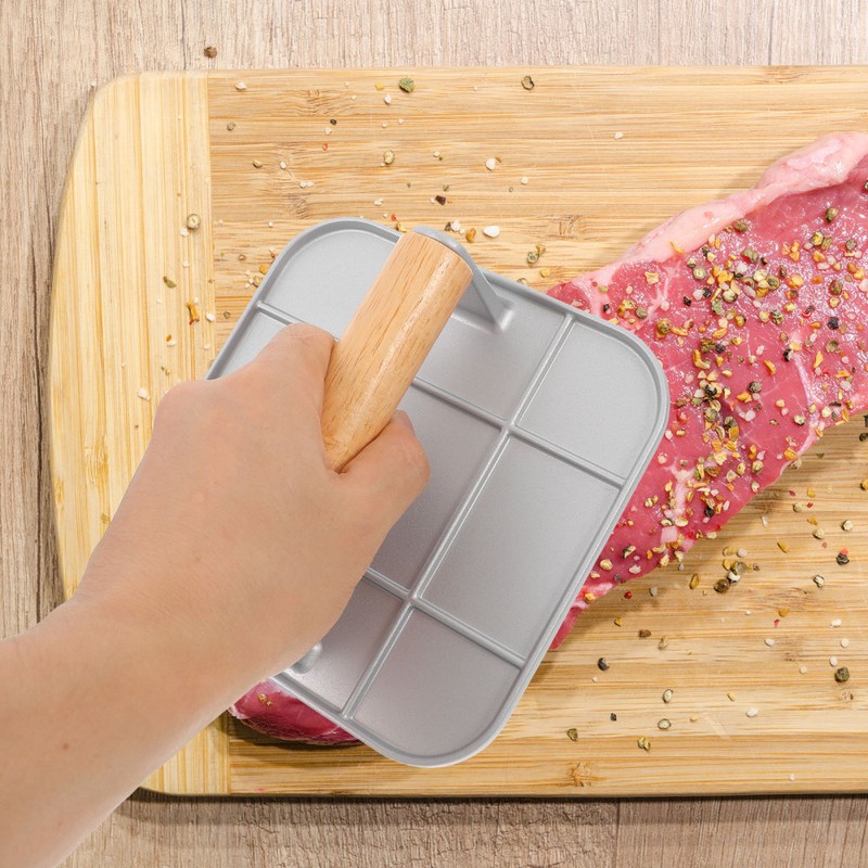 Burger Patty Press Heavy Duty Smashed Press Patty Maker Press with Wood Handle gallery
