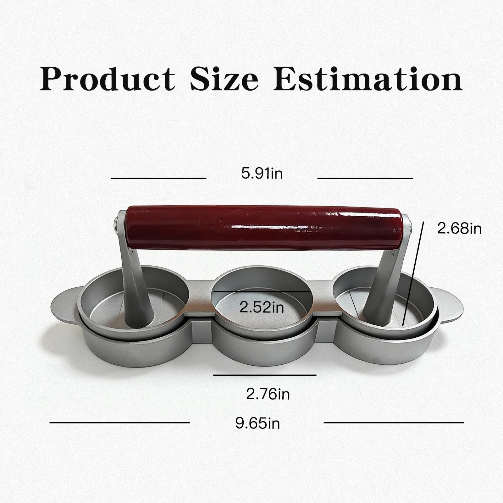 DHSUN Sausage Patty Press, Hamburger Patty Maker,3-in-1 Mini Burger Press Non... gallery