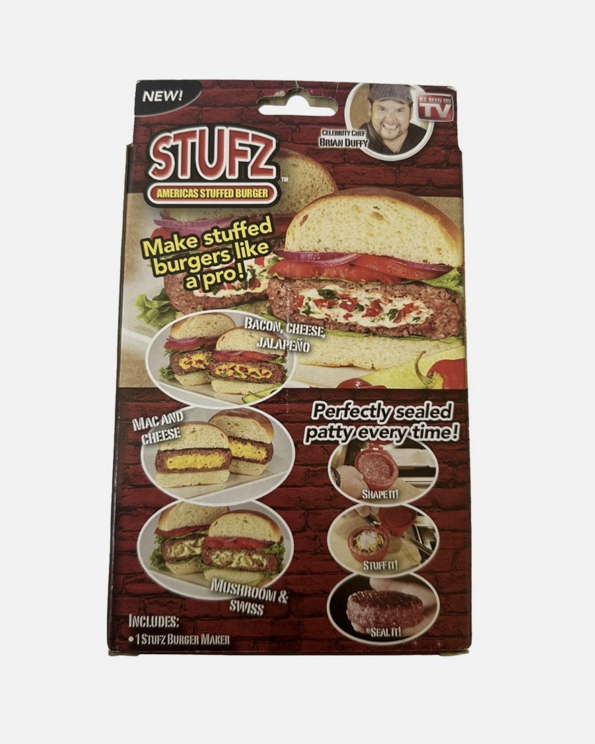 Stufz Stuffed Burger Press Hamburger Patty Maker As Seen On TV NEW Open Box gallery