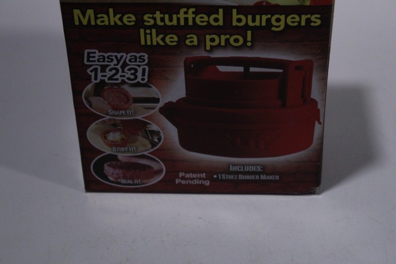 Stufz Americas Stuffed Burger Maker Press As Seen on TV Gift Griller New Sealed gallery