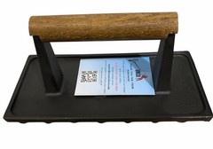 UNCO- Cast Iron Grill Press, 8.5 X 4.1 Inch, 2.6 Lbs, Burger Press for Griddle,