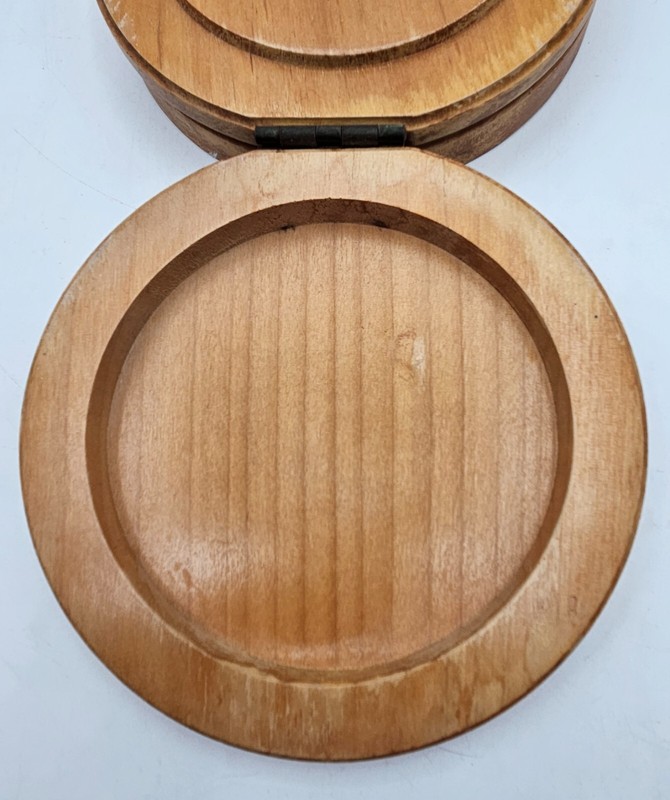 Vintage MCM Hand Painted Wooden Wood Double Hamburger Press Rooster Design gallery