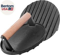 Heavy Duty Cast Iron Smash Burger Press 7″ round Grill Press for Cooking Burgers