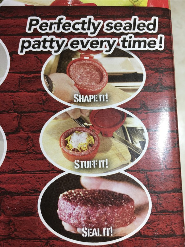 StufZ Burger Press As seen On TV, Make Stuffed Burgers Like a Pro-New Sealed Box gallery