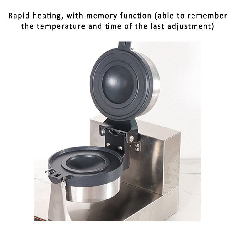 1200W UFO Burger Maker Single Head Panini Press Baker Waffle Ice Cream Machine gallery