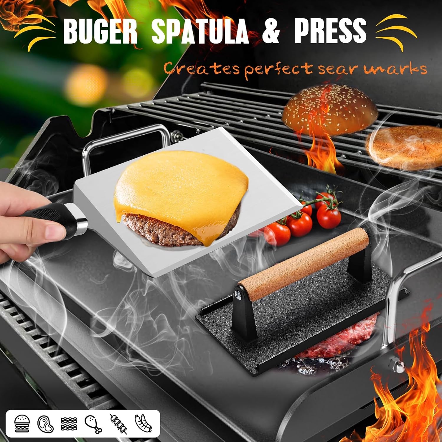 RINPIR 33PCS Griddle Accessories Kit for Blackstone, Flat Top Grill Accessori... gallery