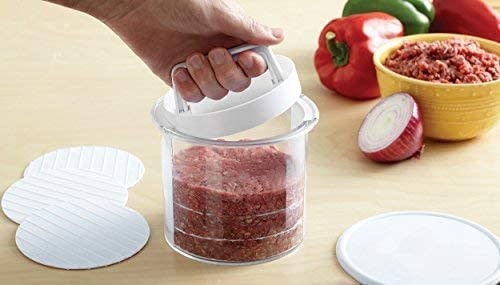 Burger Patty Maker Press Hamburger Mold NonStick Meat Shaper 12pc Freezer Conta gallery