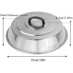 Durable Stainless Steel Wok Lid Pair – Heat Resistant Handle