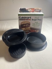 Cuisinart 3 in 1 Stuffed Hamburger Press Gourmet Grill Tool