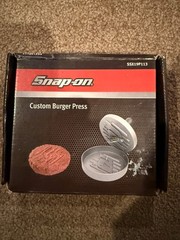 Snap on customs burger press