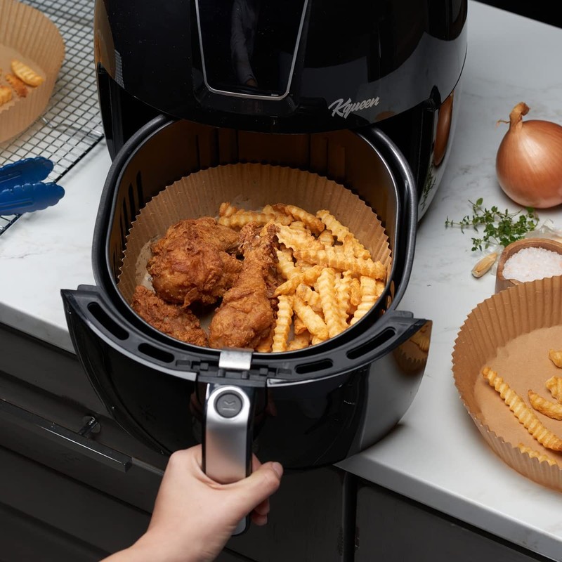 GUSTO [7.9 Inch - 125 Count] Round Air Fryer Liners 7.9 inch, Kraft gallery