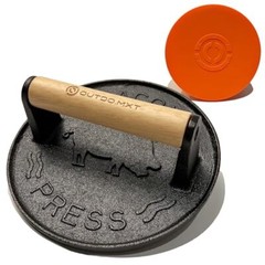 OUTDO.MXT Smash Burger Press Bacon Press 7.08″ Round with Hamburger Press Pat…