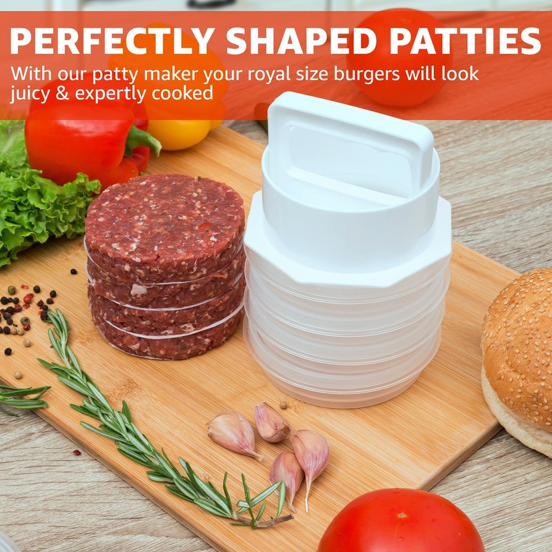 Mission Gallery Hamburger Press Patty Maker - 4 in1, Burger Mold, Patty Press gallery