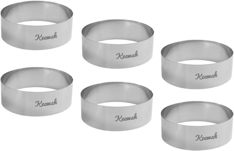 4.5 inch Large Burger Ring - 6 Piece - Stainless Steel gallery