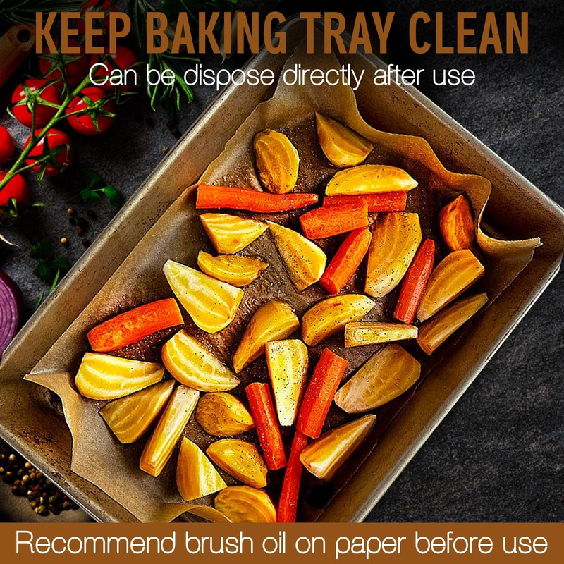 100Pcs Parchment Paper Sheets, 9x13 In 12x16 Inches, Unbleached Natural gallery