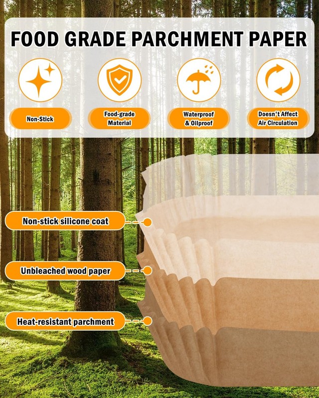 Air Fryer Disposable Paper For bella 4qt slim air fryer, 130PCs Burlywood gallery
