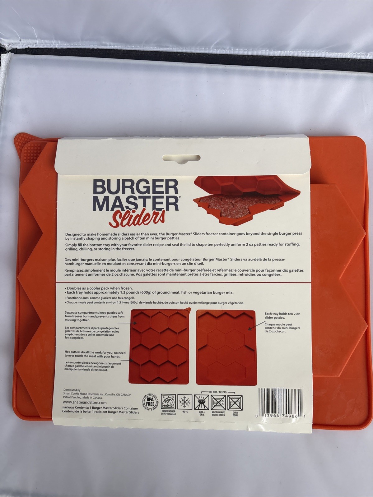 Shape Store Burger Master Sliders Press Freezer Container New Silicone Orange gallery