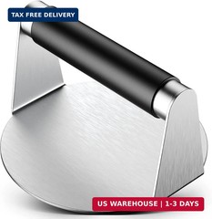 Pisol Smash Burger Press, Hamburger Smasher Tool for Griddle, Stainless Steel Ha