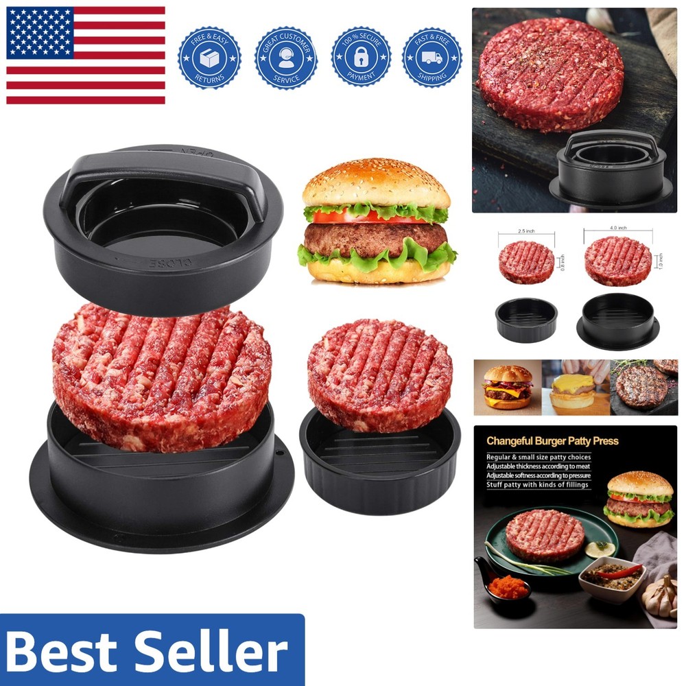 Compact 3 in 1 Burger Maker Press - Ideal for Grill Lovers and Kitchen Masters