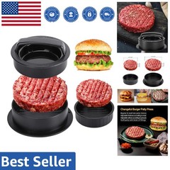Compact 3 in 1 Burger Maker Press – Ideal for Grill Lovers and Kitchen Masters