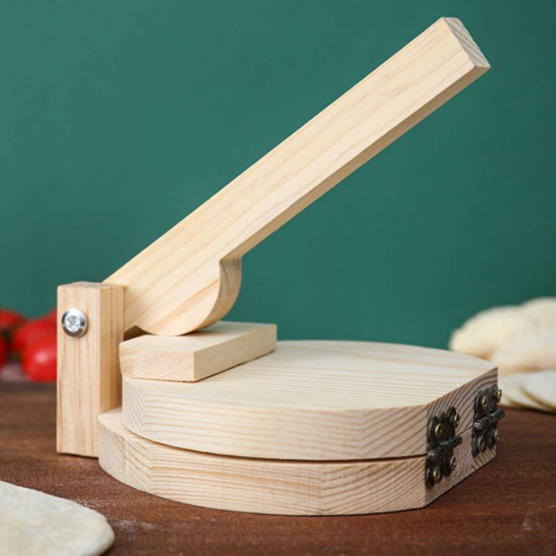 Hardwood Wood Dumpling Skin Press Non-Stick Surface Manual Pastry Presser gallery